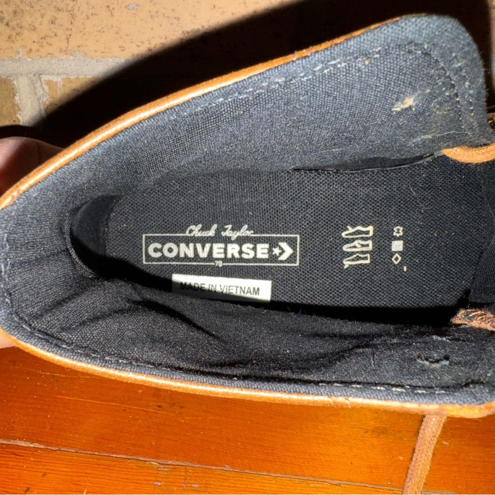Converse Brown Leather High-Top Sneakers with White Sole Size 10.5 NWOT - Picture 14 of 15